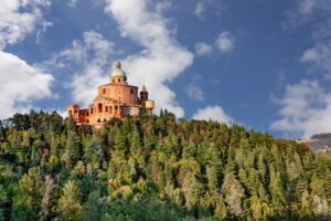 sanctuary of the Madonna di San Luca, antique church on the hill of Bologna, Italy